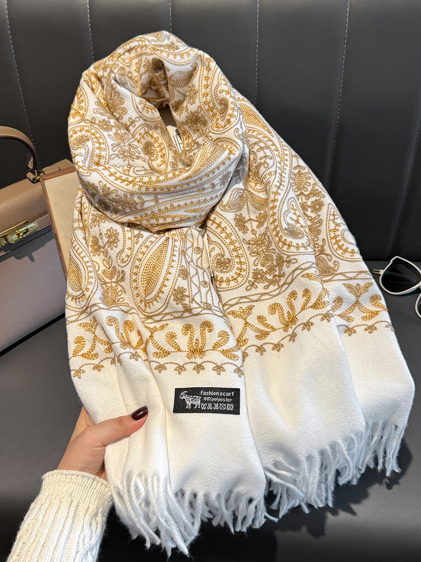 Luxury Thick Warm Paisley Pash - đánh giá và giá Woven Scarf Blanket