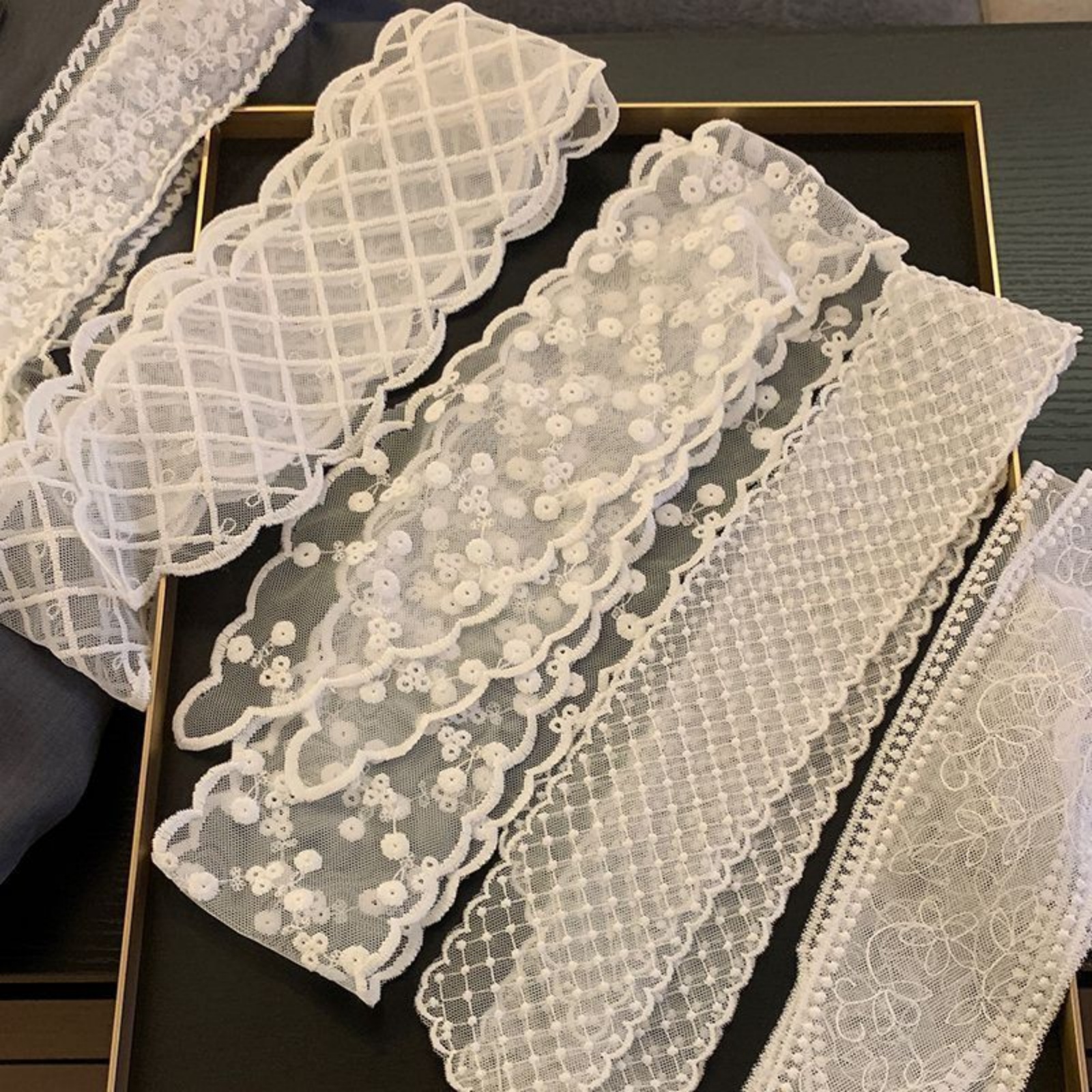Korean Ins White Lace Ribbon S - đánh giá và giá Ascot Neck Scarf