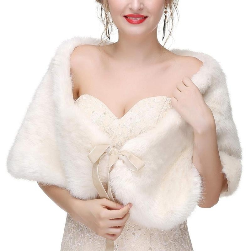 652F Sophisticated Faux Furs S - đánh giá và giá Stole Wedding Shawl