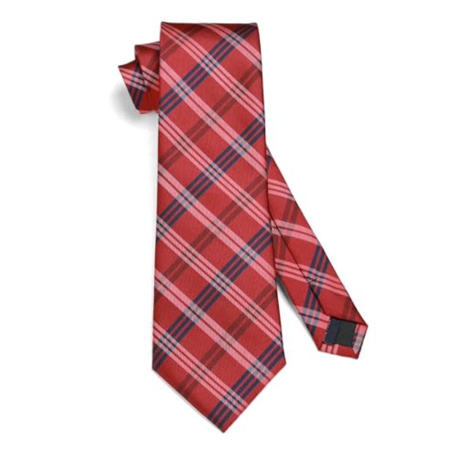 Mens Ties Set Stripe Plaid Tie - đánh giá và giá Pocket Square Set