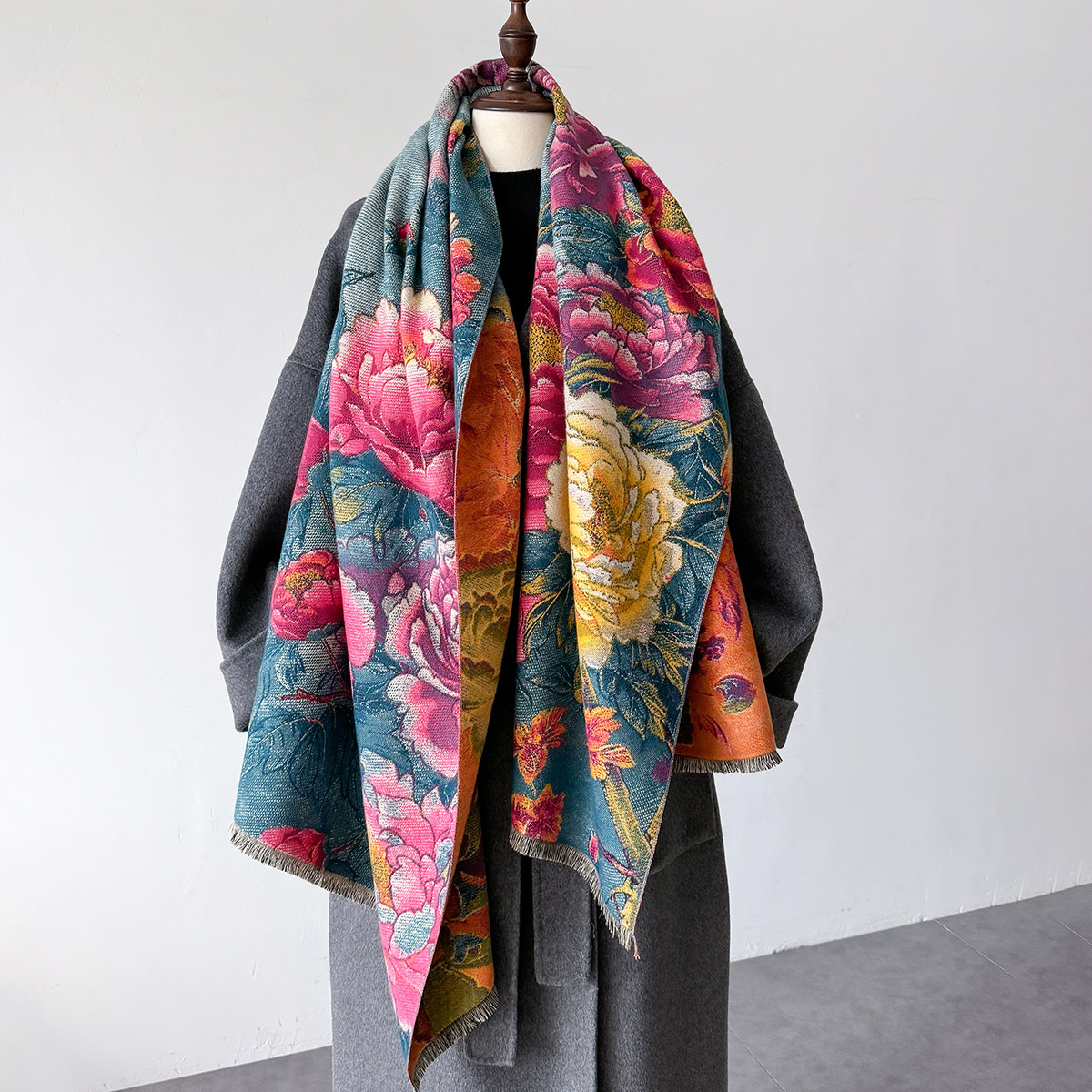 Warm Cashmere Scarf Women Shaw - đánh giá và giá Woven Scarf Blanket