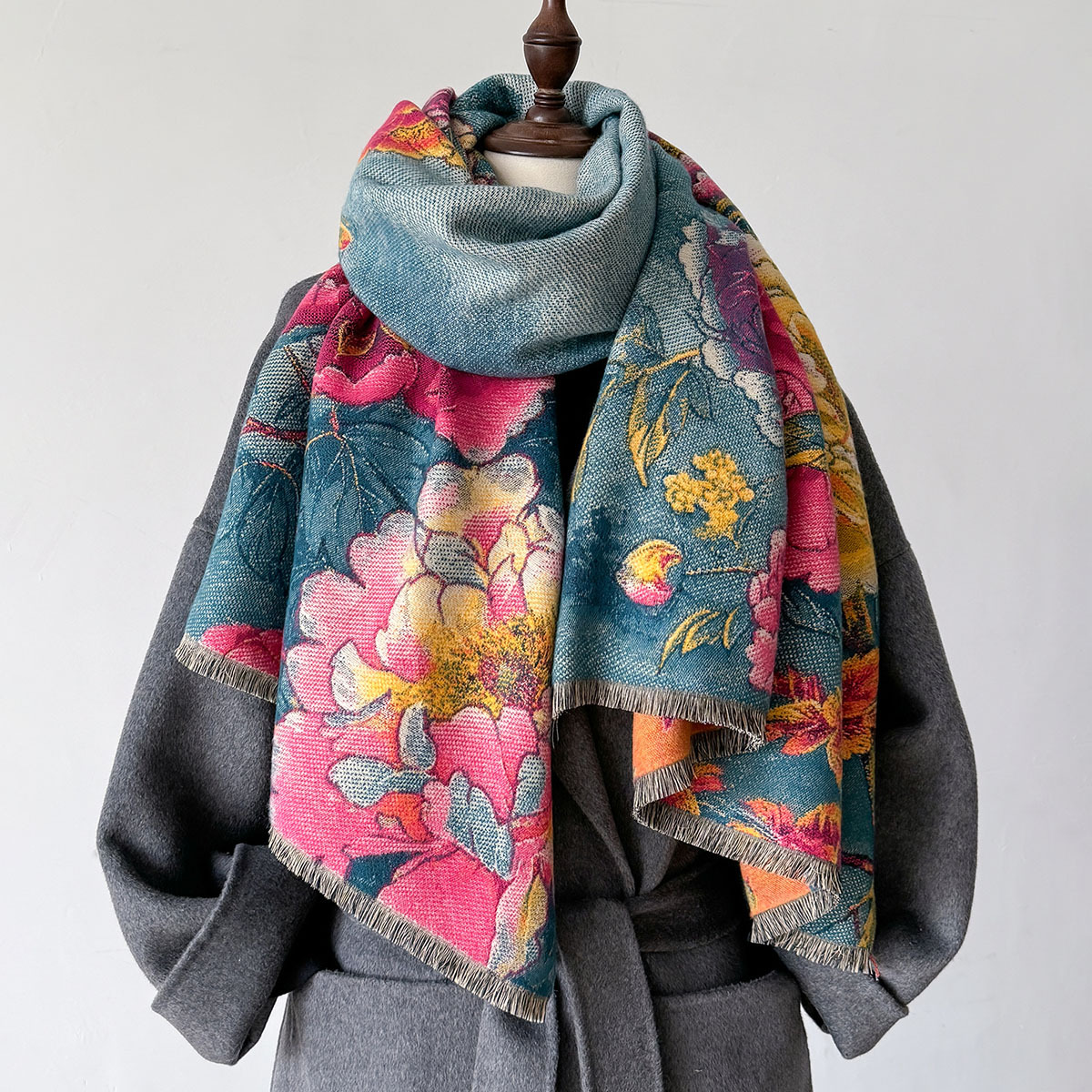 Warm Cashmere Scarf Women Shaw - đánh giá và giá Woven Scarf Blanket