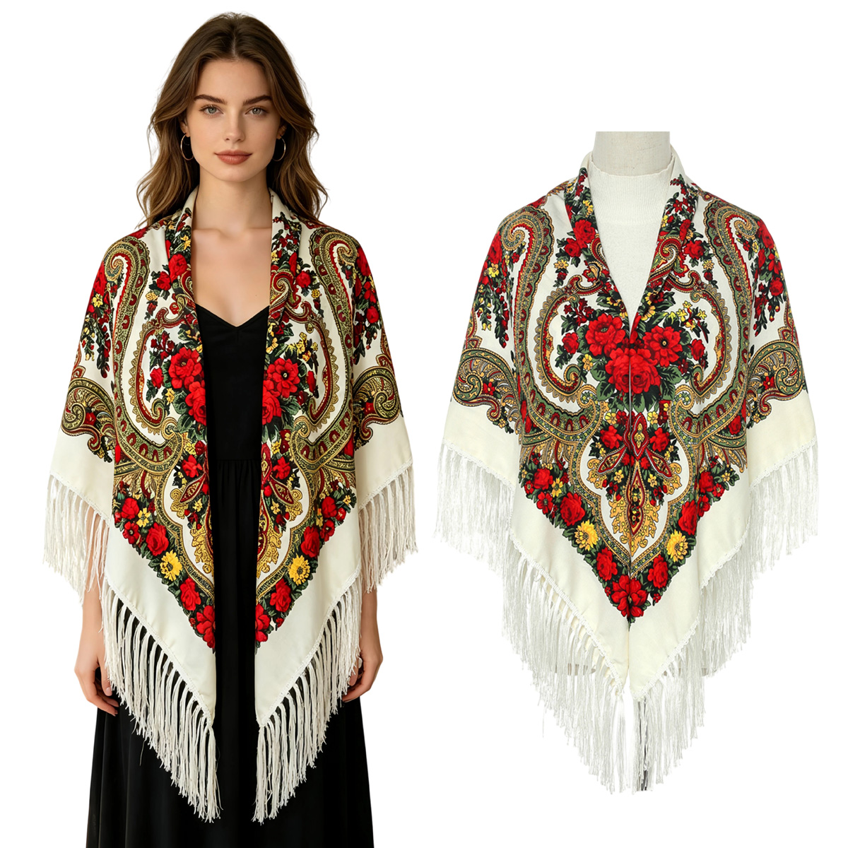 130cm New Russian Square Scarf - đánh giá và giá Woven Scarf Blanket