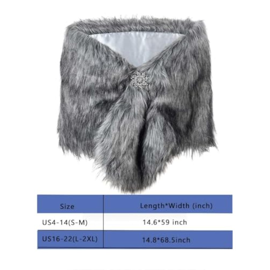 Aukmla Women's Wedding Fur Wra - đánh giá và giá Stole Wedding Shawl