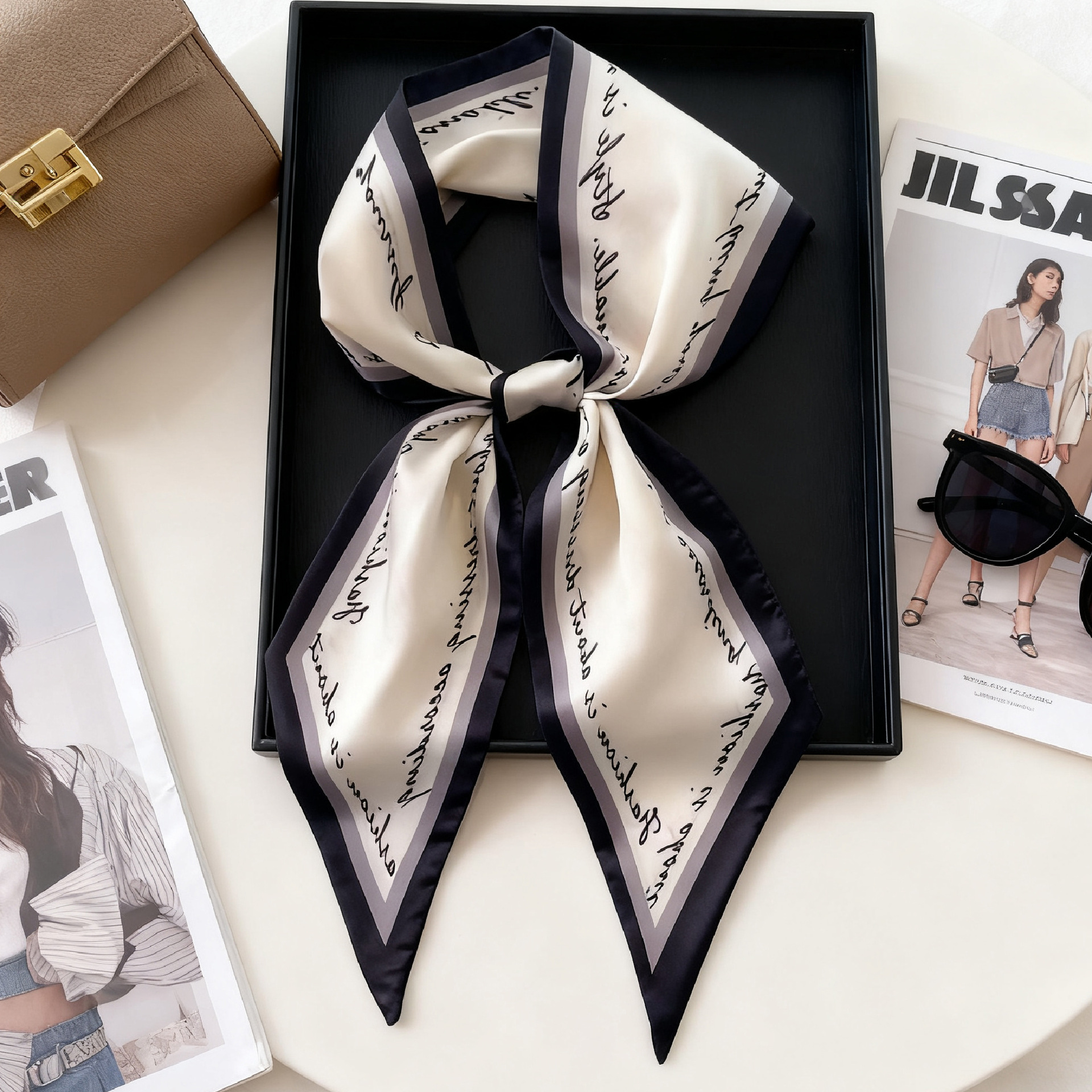 Luxury Long Neckerchief Skinny - đánh giá và giá Ascot Neck Scarf