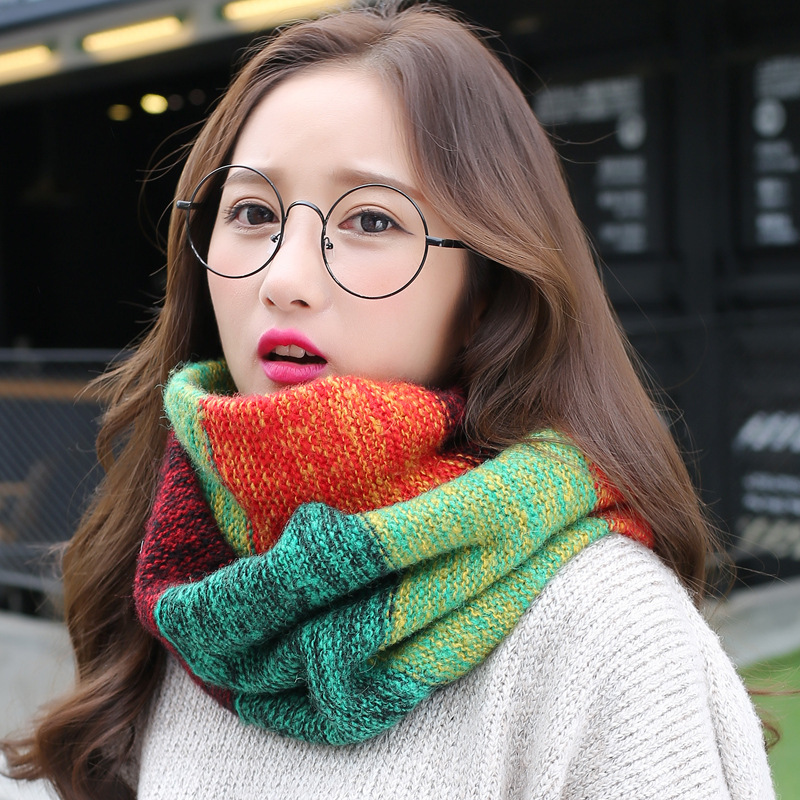 Rainbow Knitted Infinity Scarv - đánh giá và giá Infinity Scarf Knit