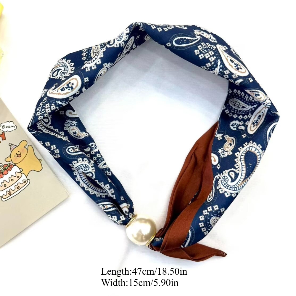1 Women's Vintage Printed Sati - đánh giá và giá Ascot Neck Scarf