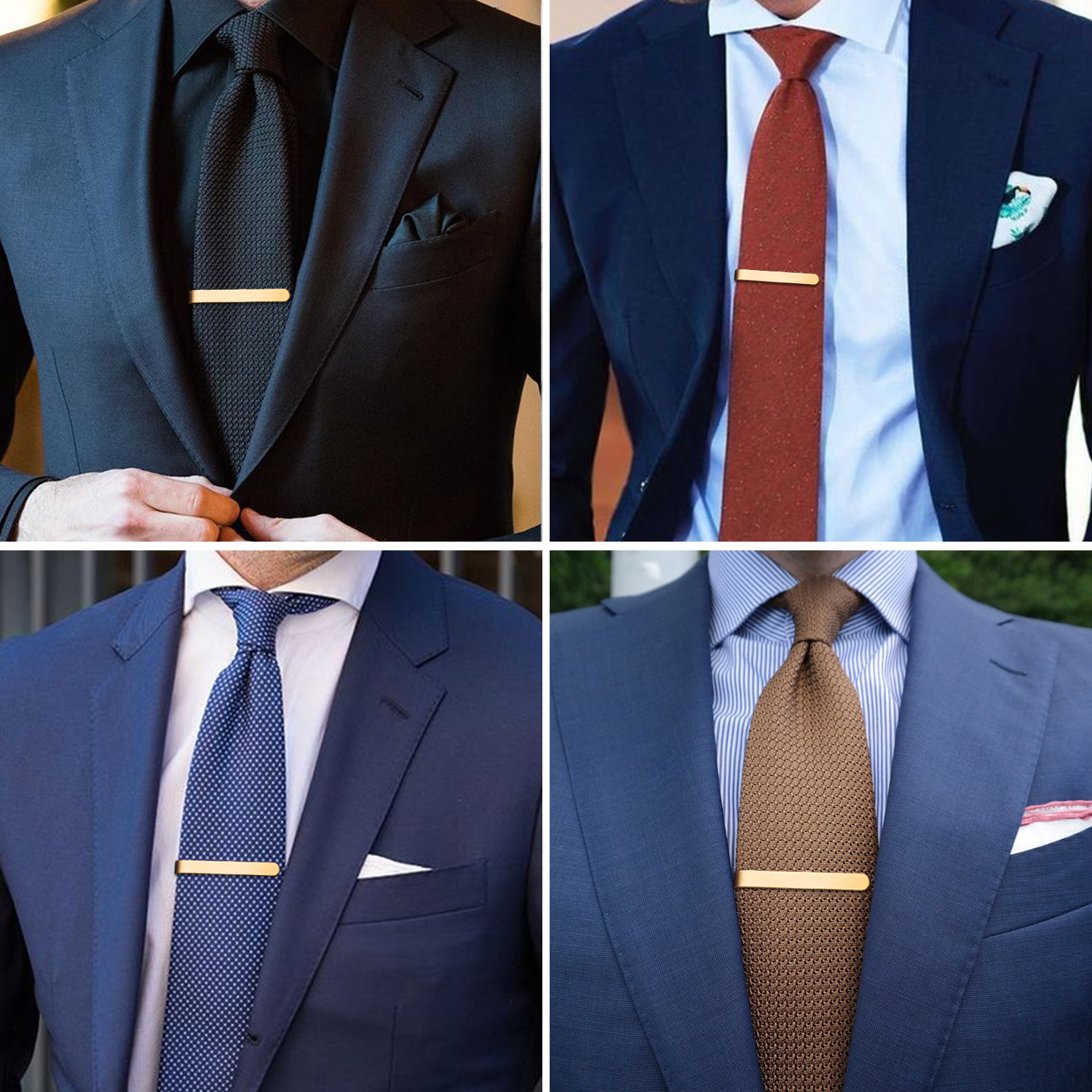 HAWSON 4pcs Skinny Tie Clip fo - đánh giá và giá Tie Bar Set Gift