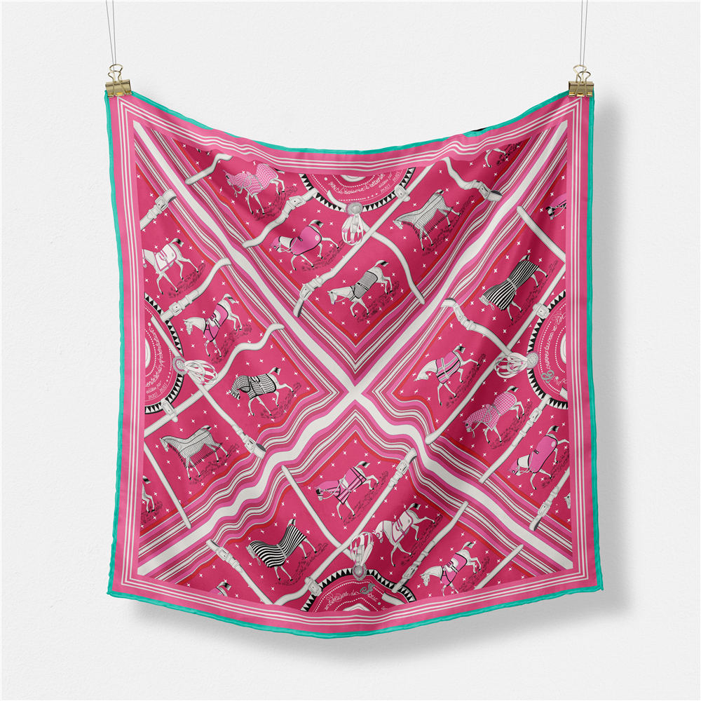 53CM Brand Small Plaid Horse P - đánh giá và giá Scarf Silk Square