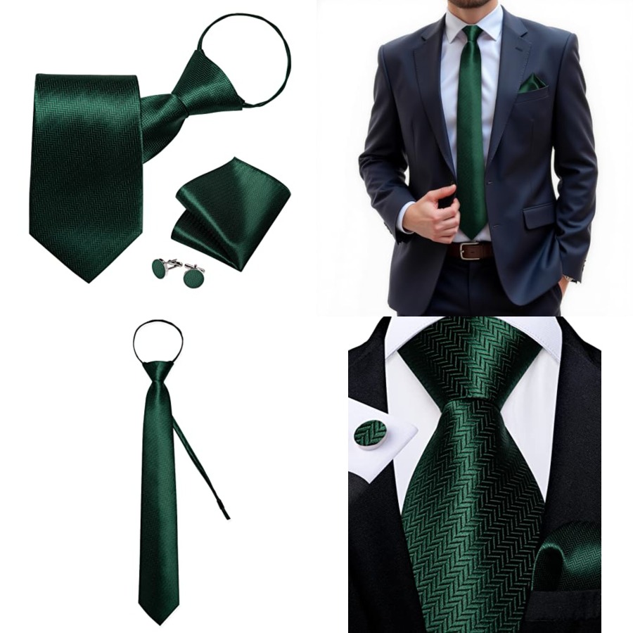 Silk Zipper Ties for Men,Paisl - đánh giá và giá Pocket Square Set