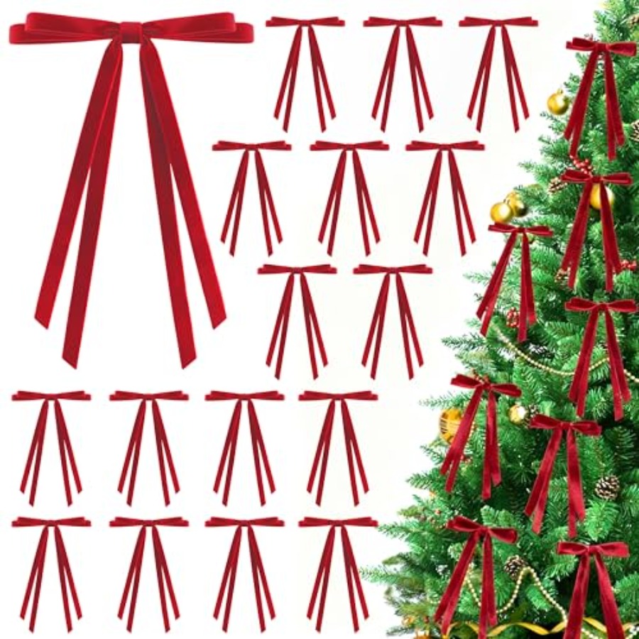 24 Pcs Christmas Bows for Tree - đánh giá và giá Bow Tie Pre Tied