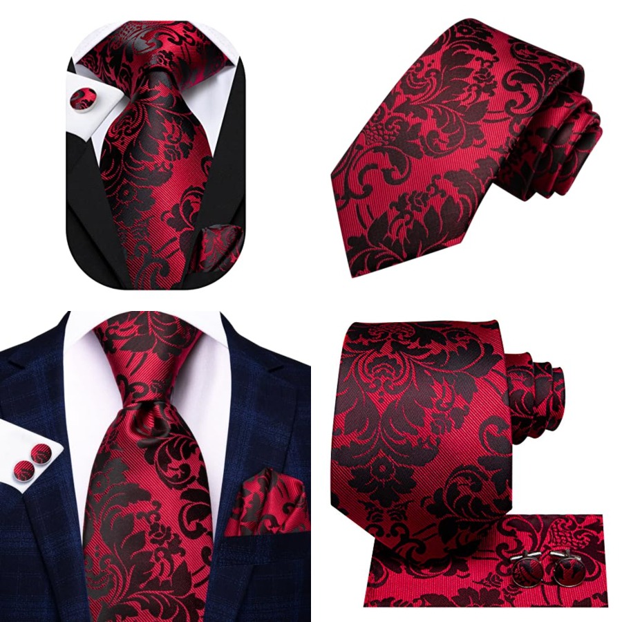 Silk Ties for Men Plaid Paisle - đánh giá và giá Pocket Square Set