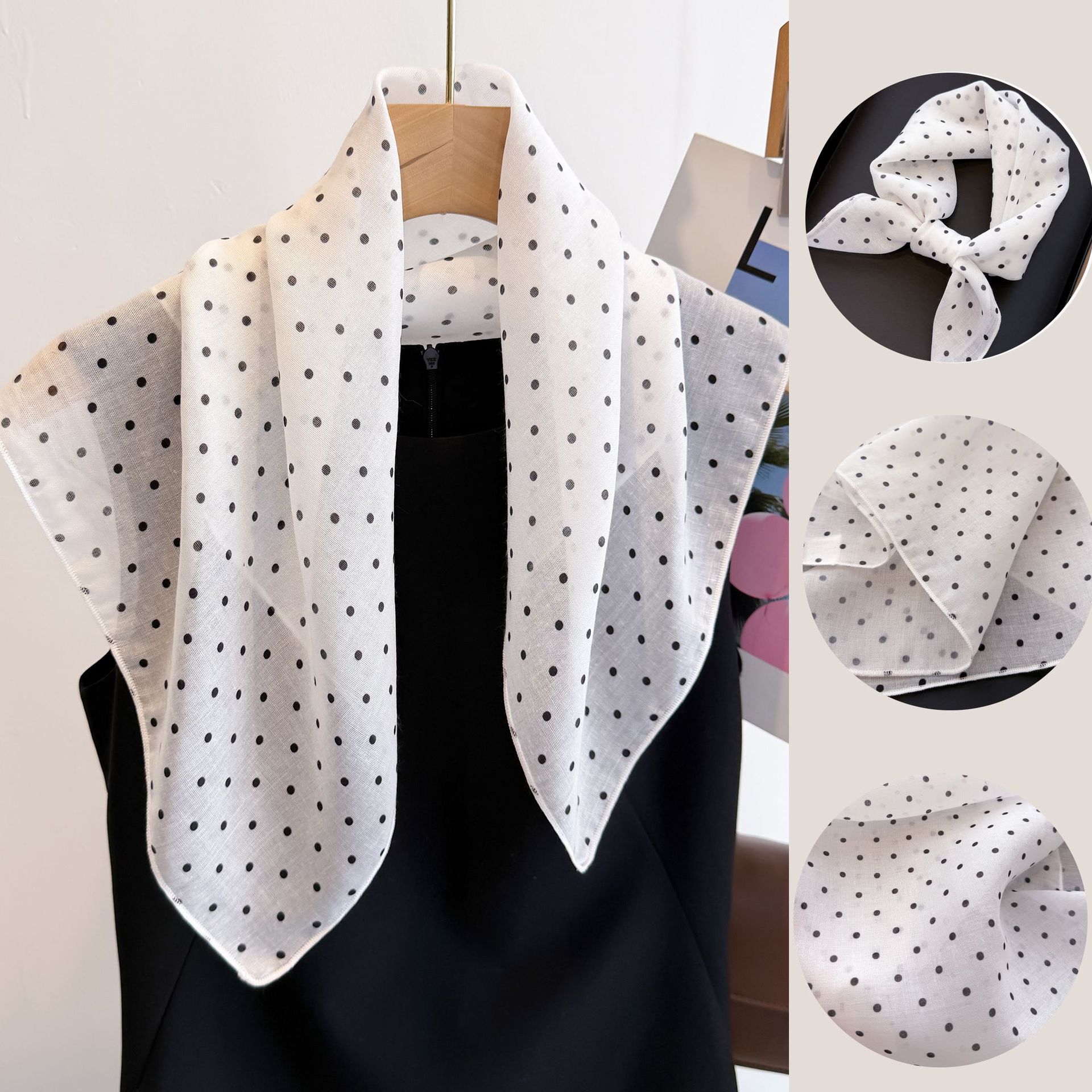 50cm Cotton Linen Square Scarf - đánh giá và giá Bandana Cotton