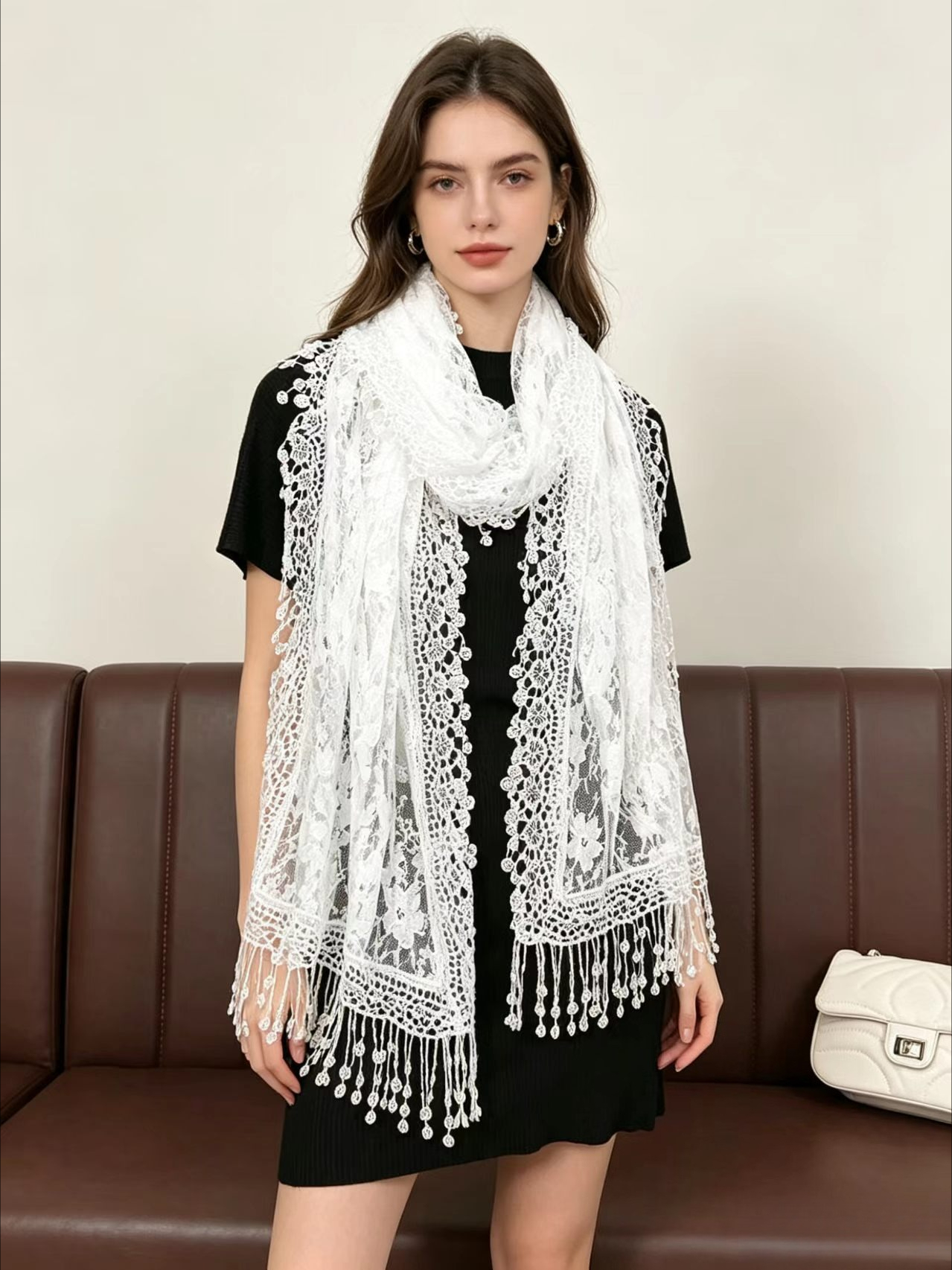 New Embroidery Lace Scarf Shaw - đánh giá và giá Stole Wedding Shawl