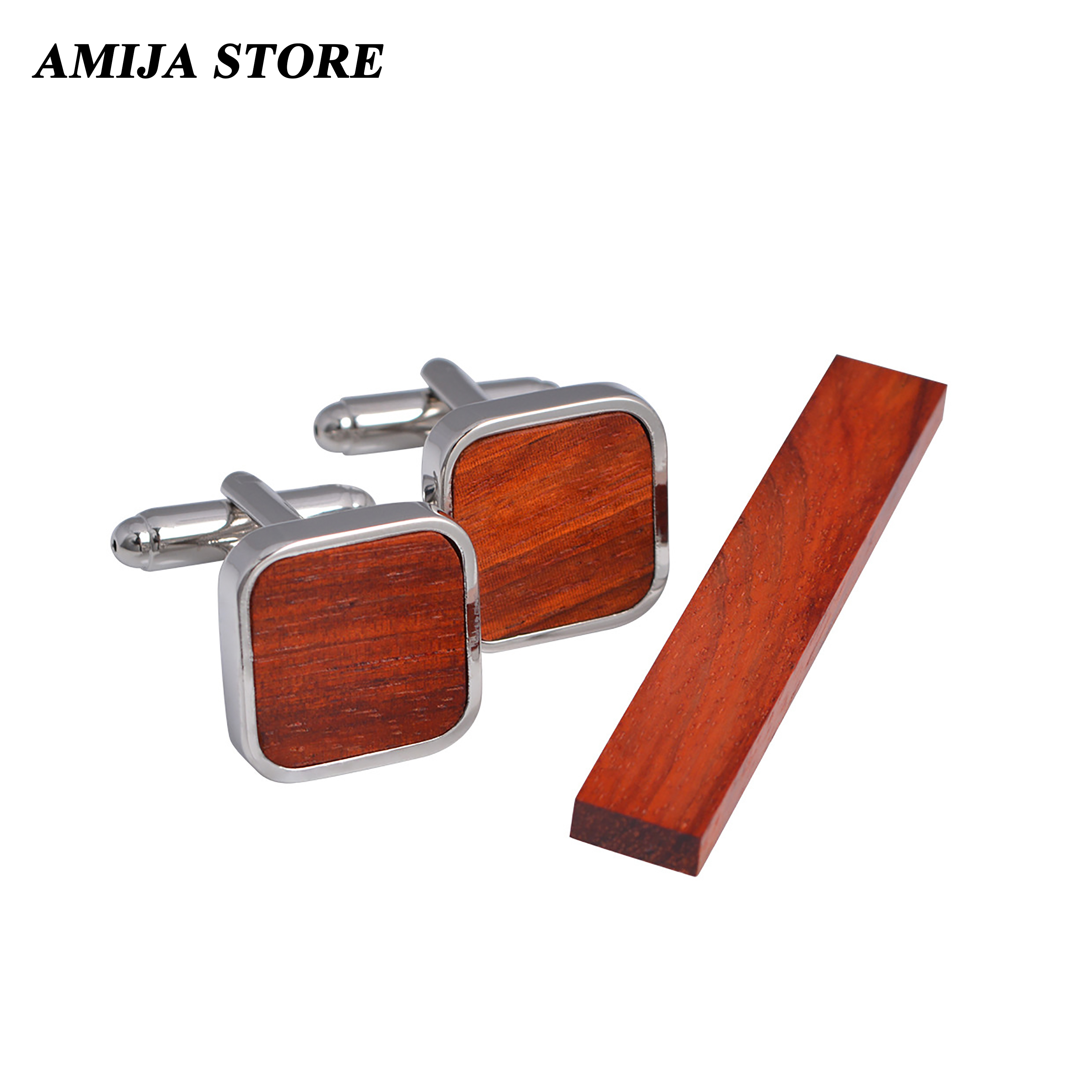 High Quality Wooden Cufflinks  - đánh giá và giá Tie Bar Set Gift