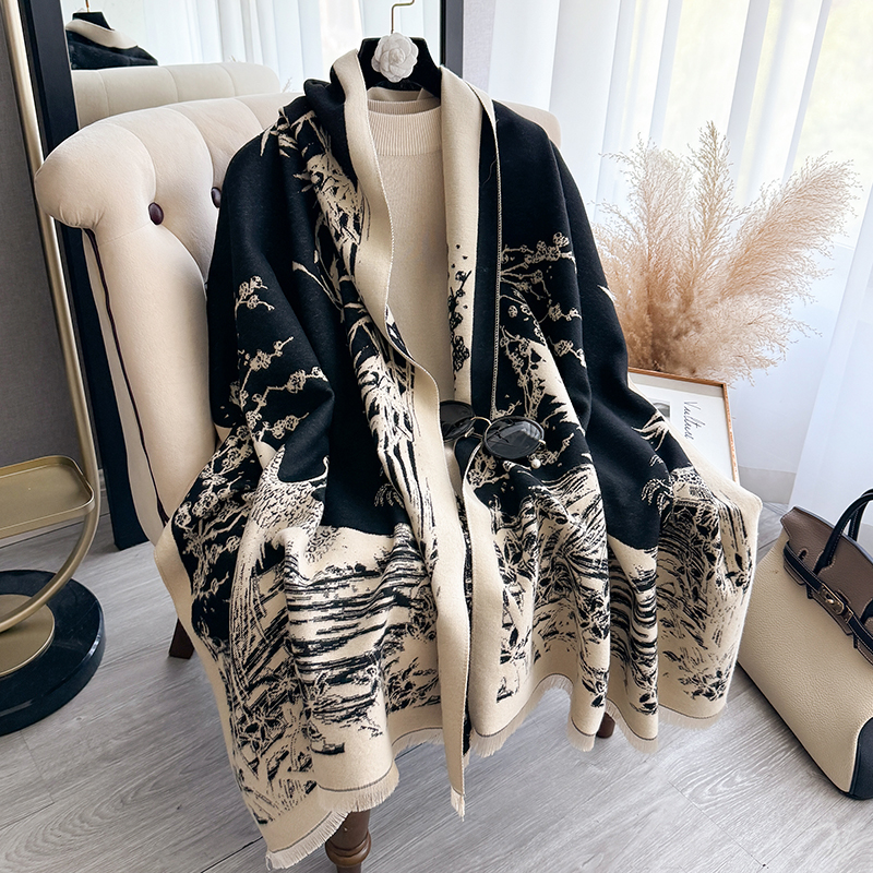 Women Winter Cashmere Scarf Wh - đánh giá và giá Woven Scarf Blanket