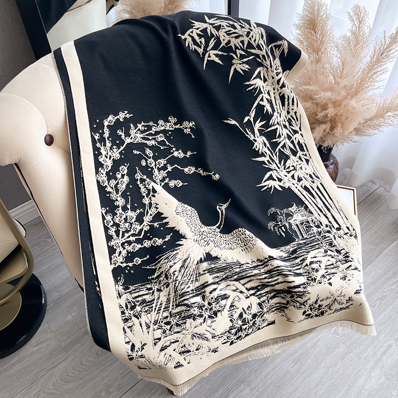 Women Winter Cashmere Scarf Wh - đánh giá và giá Woven Scarf Blanket