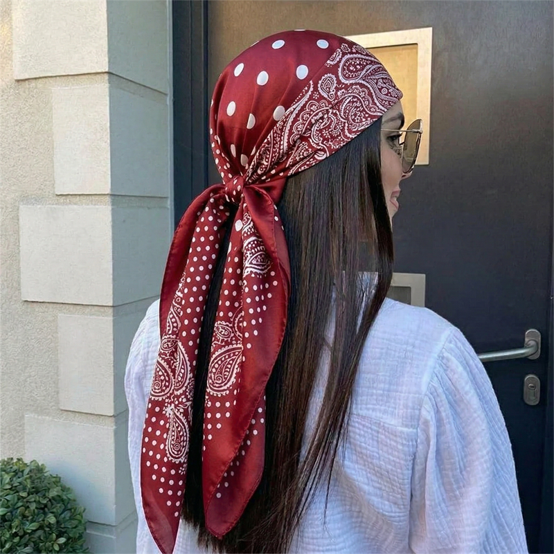 90cm Luxury Brand 2026 Dot Pri - đánh giá và giá Scarf Silk Square