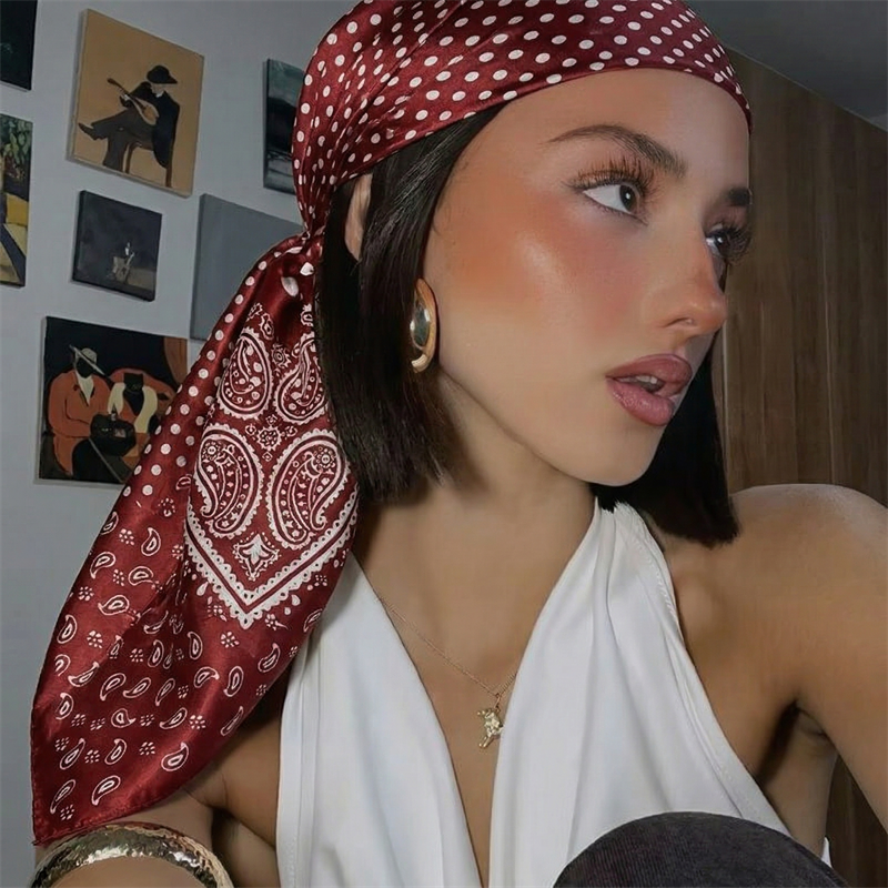 90cm Luxury Brand 2026 Dot Pri - đánh giá và giá Scarf Silk Square