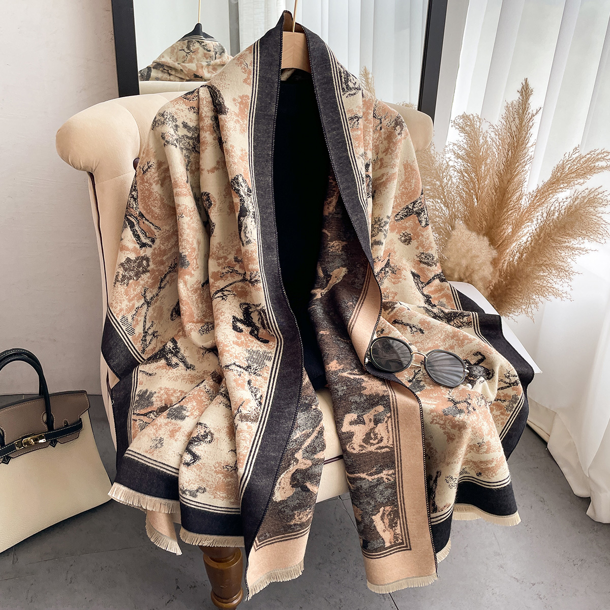 Luxury Winter Cashmere Scarf W - đánh giá và giá Woven Scarf Blanket