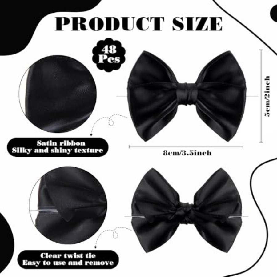 Black 48 Pcs 3.5 Inch Bows wit - đánh giá và giá Bow Tie Pre Tied
