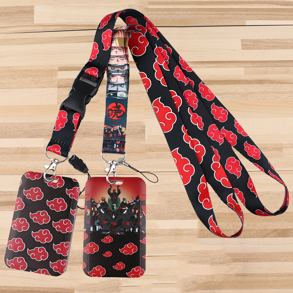 Japanese Anime Red Clouds Busi - đánh giá và giá Lanyard Badge Holder